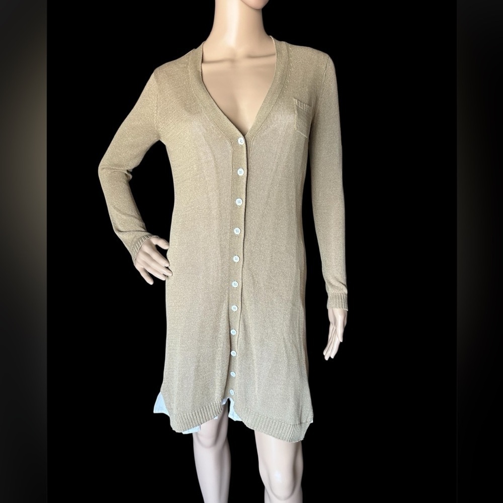 Hoss Intropia Button Front Sweater Dress Fully Lined Retro Women XS Grannycore